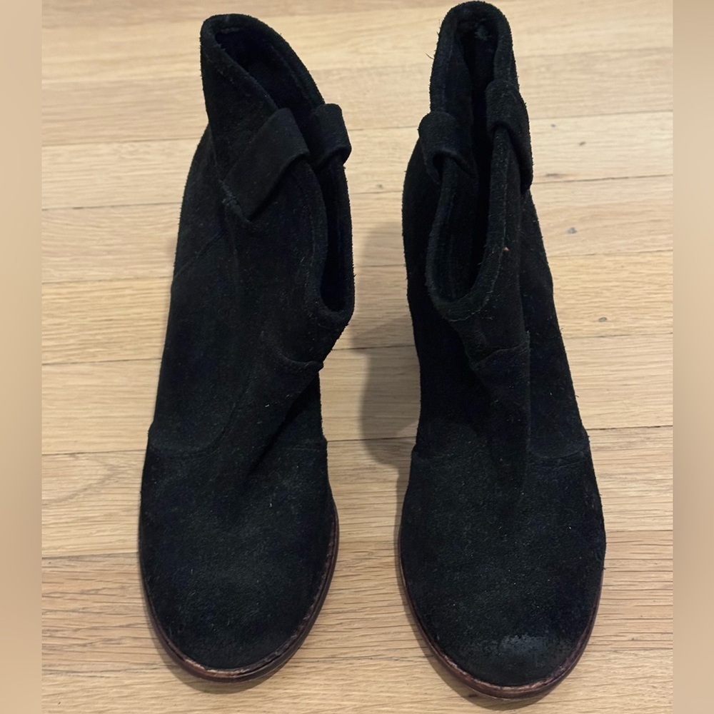 Splendid Black Suede Ankle Booties